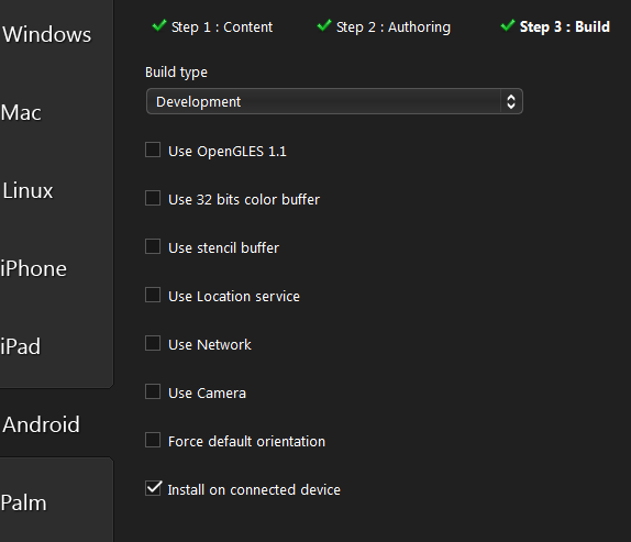 Authoring Tool - Step 3 for Android