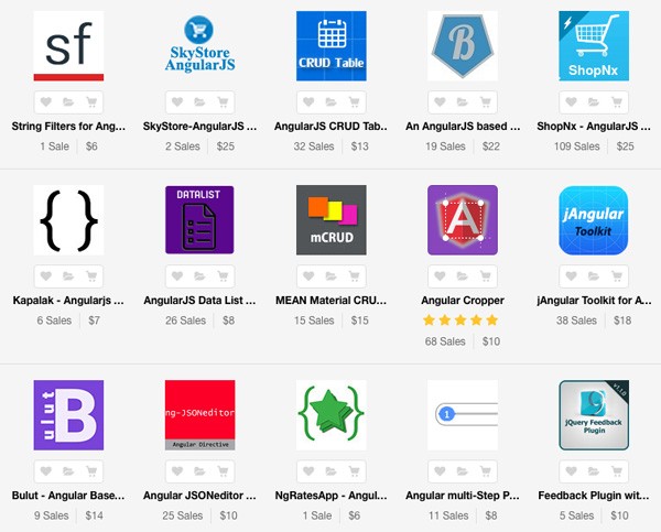 AngularJS items on Envato Market