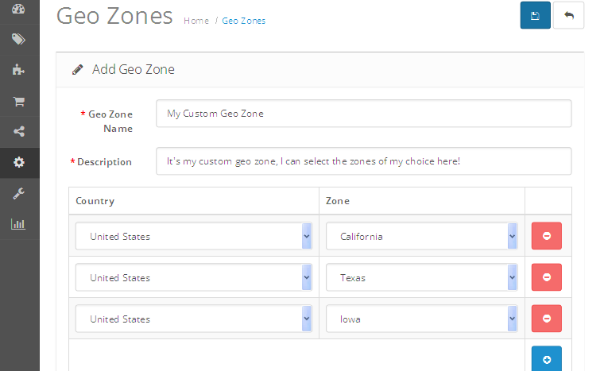 Add Geo Zone