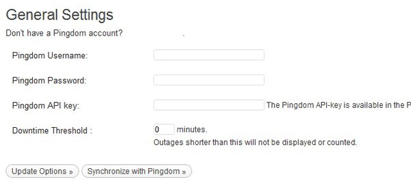 Pingdom settings