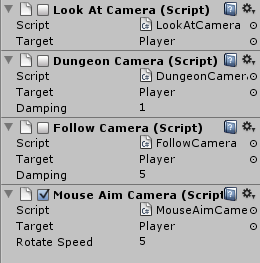 Multiple cameras in Inspector