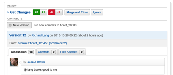Review page in Assembla code repository