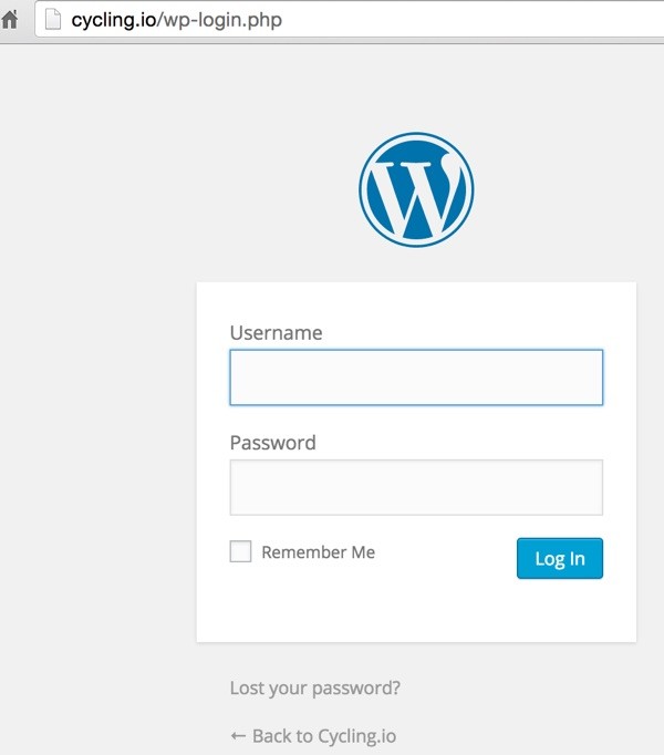 Clone WordPress Use the wp-login php path