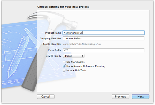 AFNetworking is Fun: Project Setup - Figure 2