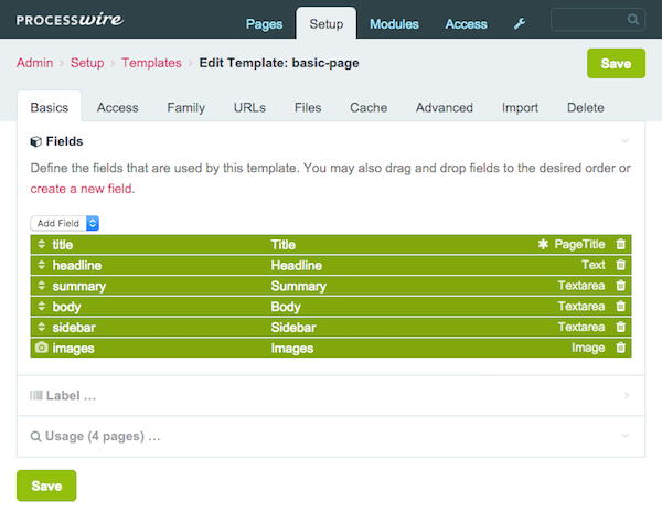 ProcessWrite templates