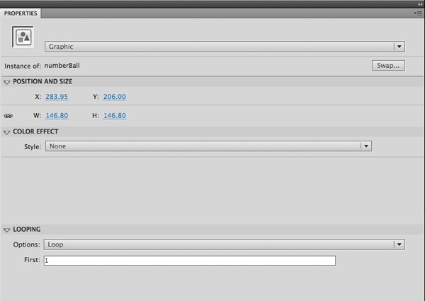 graphic symbol properties panel