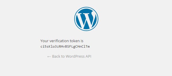 Verification token