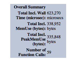 Run summary