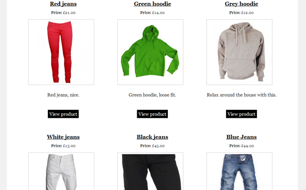 Product list