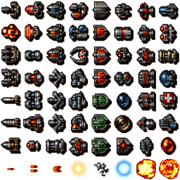 Our upgraded spritesheet.