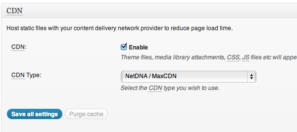 Enable MaxCDN