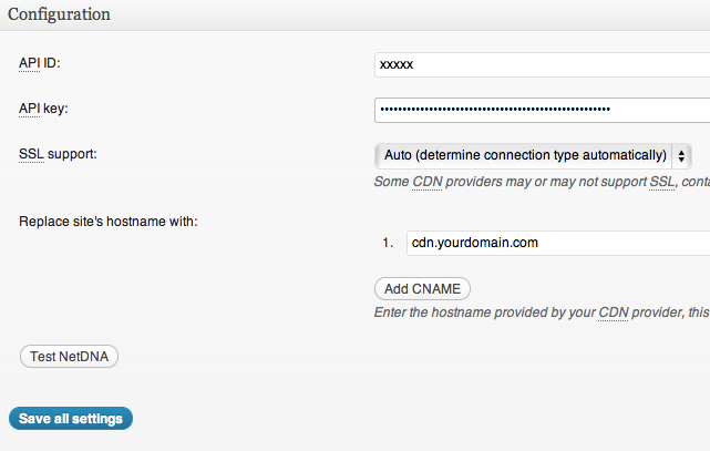 MaxCDN config