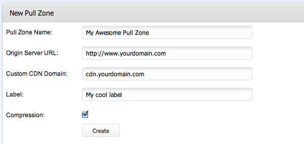 Create Pull Zone