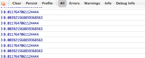 The logged button id's