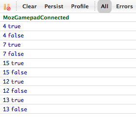 The logged button id's