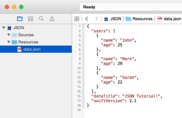 Add JSON Data