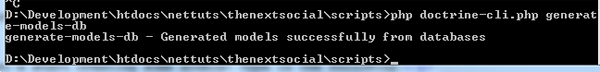 Generating Models using Doctrine CLI