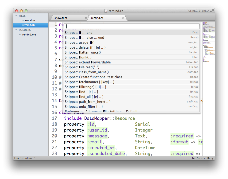 Access the command palette