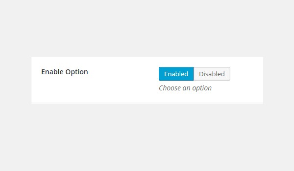 Adding enable Type Options