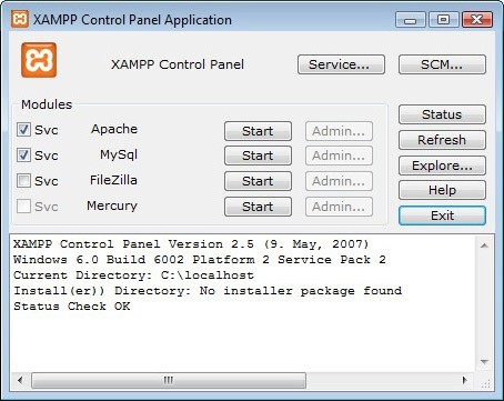 Xampp Control Panel