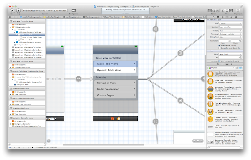 UIStoryboard Editor View Zoomed In