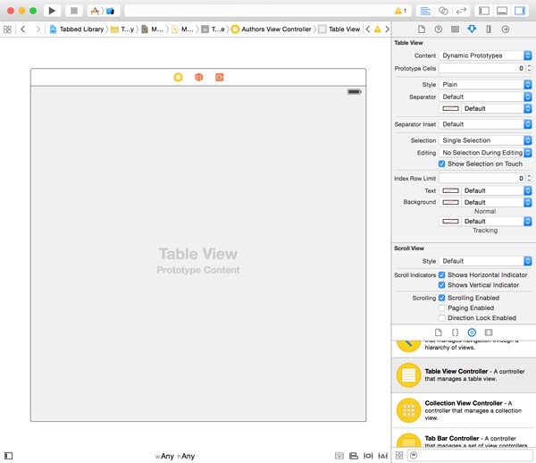 Adding a Table View Controller