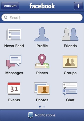 iOS Facebook UI