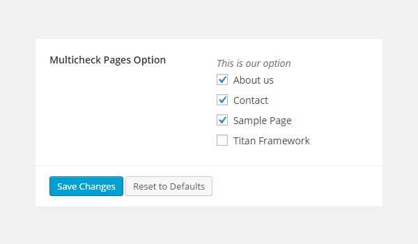 Selecting multi-check pages on the front-end of the site