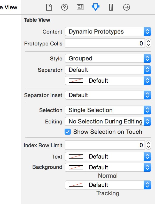 A Grouped Table View