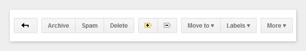 The message toolbar in Gmail