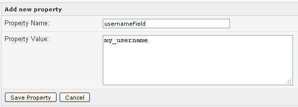 username field