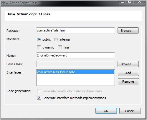 Finite state machine design pattern in AS3