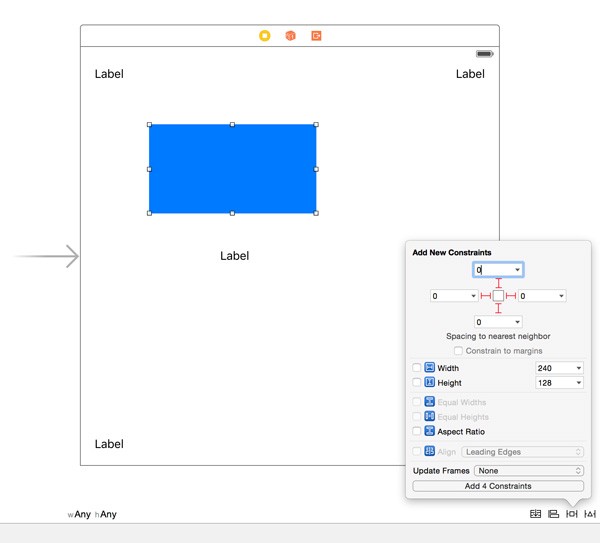 Add Four Constraints to the Blue View