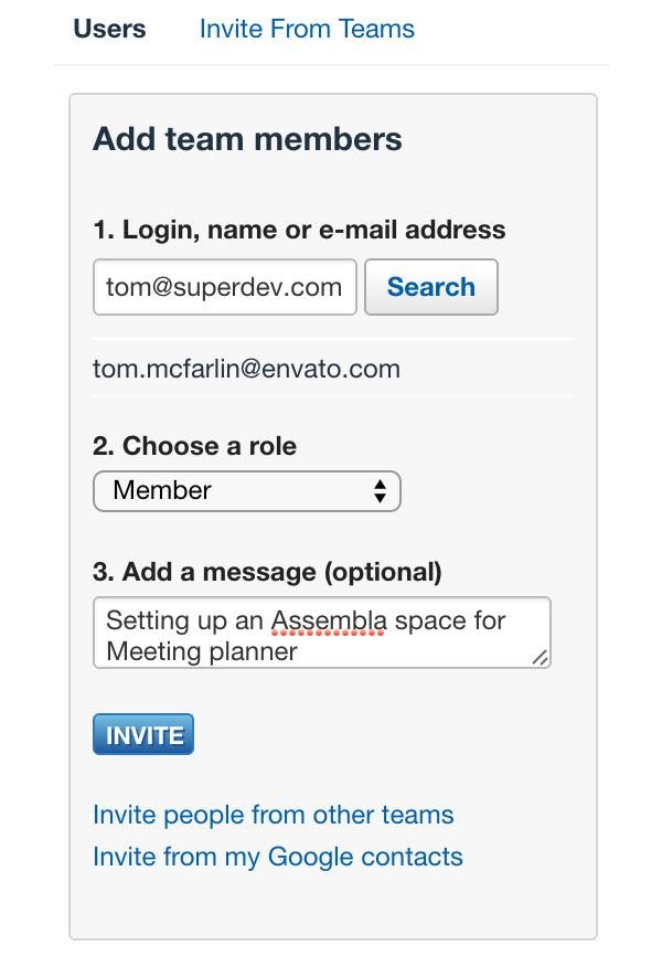 Assembla Add a Team Member