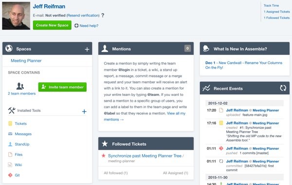 Assembla Dashboard