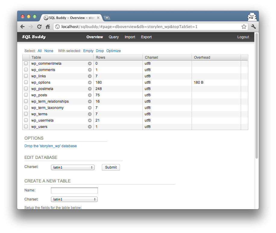 The WordPress Database