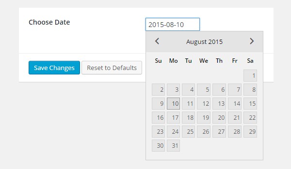 Adding Date Type Options in Titan