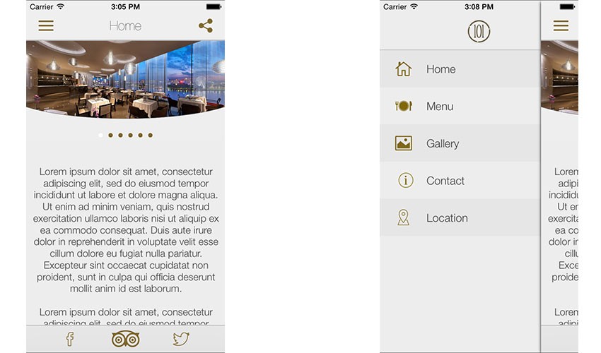 Restaurant IOS template