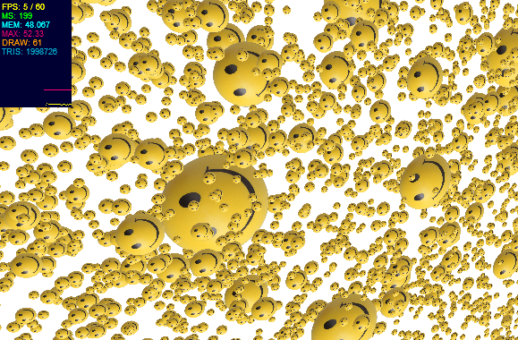 1000000 particles in Stage3D/Molehill