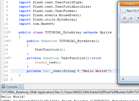 Private variables are available to all function inside the same class
