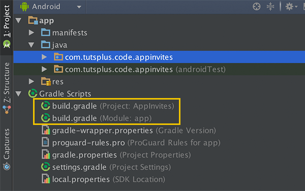 Gradle Scripts on Android Studio