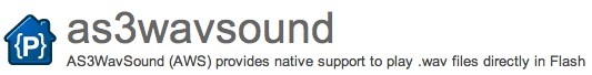 play wav files in Flash with AS3