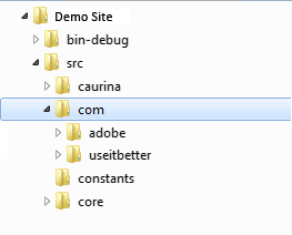 Tutorial's source package structure