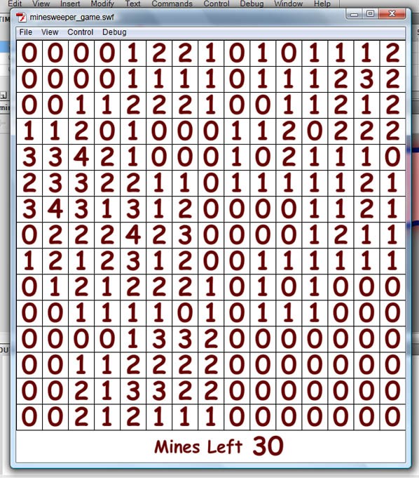 Numbers placed correctly on all the zones of the board