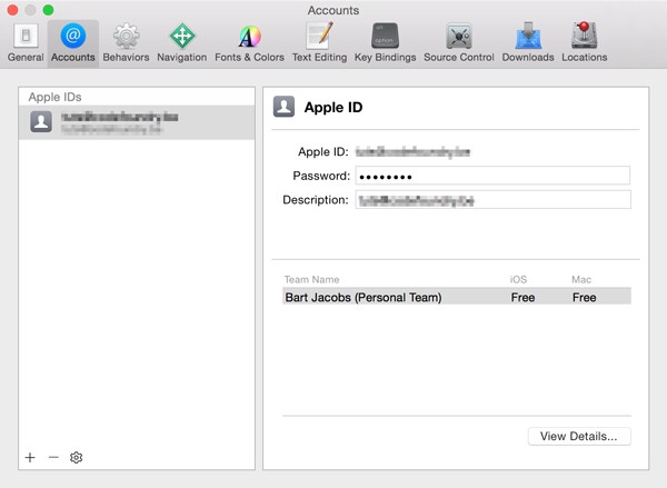 Adding an Apple ID