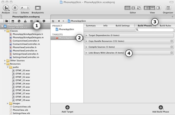 The Build Phases Tab in Xcode