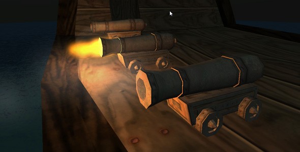 Unity3d Pirate Cannon Prefab