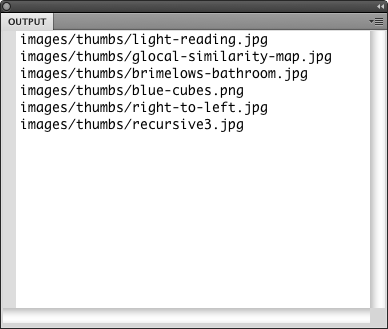 A list of image paths