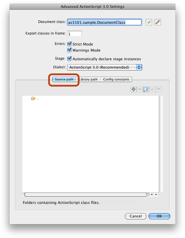 The Document-Level source path window