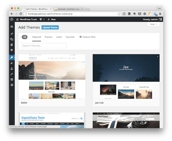 Add WordPress Theme